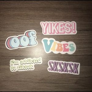 Vsco Girl Scrunchie & Vinyl Stickers - Accessories
